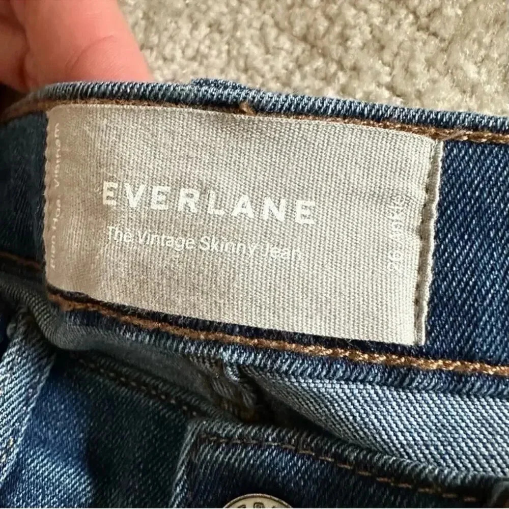 Everlane The Vintage Skinny Jeans Cropped Size 26 - Picture 6 of 6